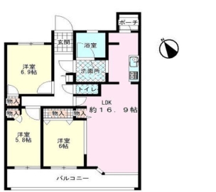 レクセルマンションつくしが丘 間取り